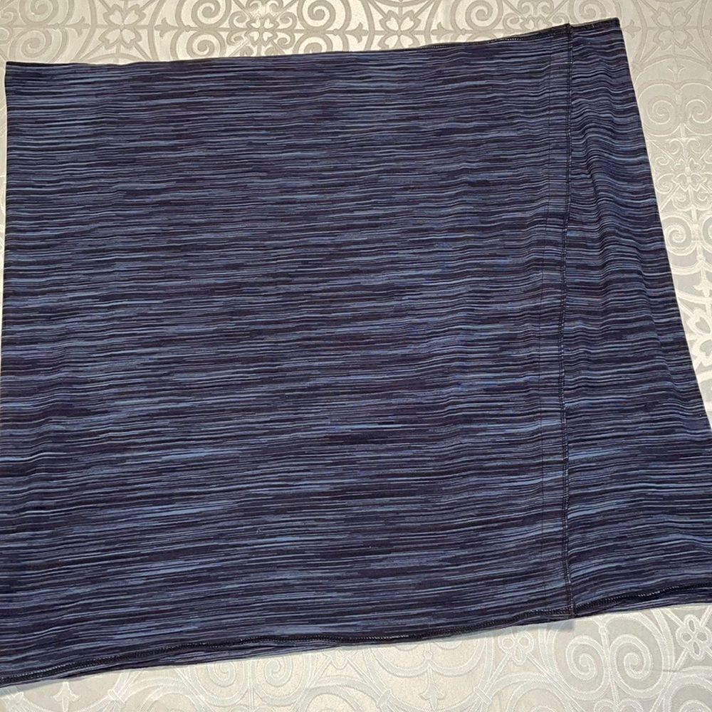Convertible soft fabric long or infinity loop snap scarf in shades of blue